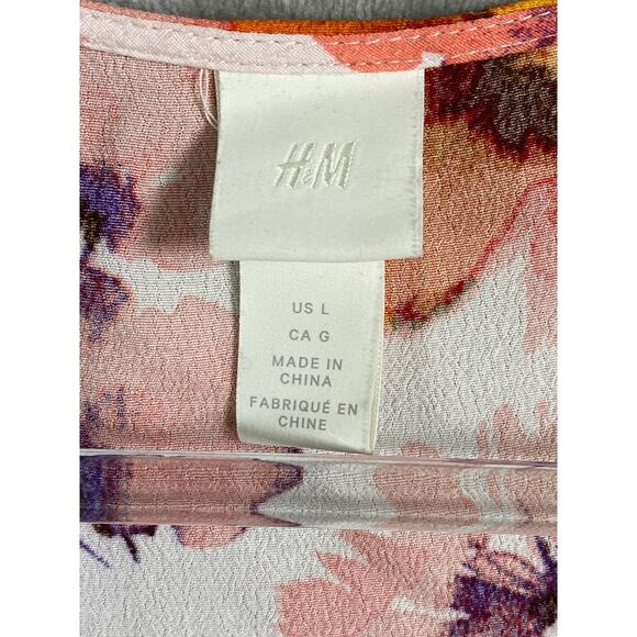 Women's Floral Puff Short Sleeve Button Down Summer Spring Shirt Dress Large - Picture 5 of 8